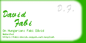 david fabi business card